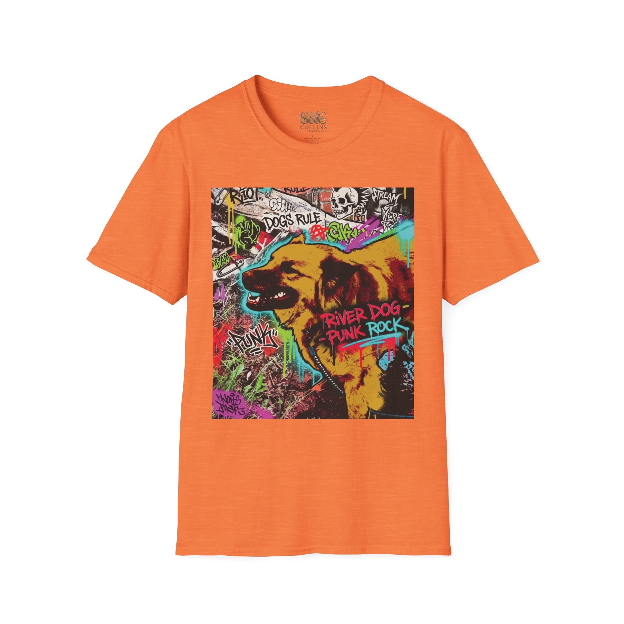 Graffiti Dog T-Shirt —Rancor "Dogs Rule" Urban Street Art Tee