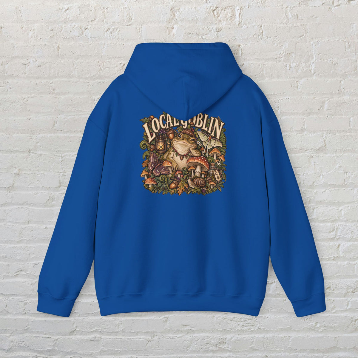 Hoodie — 'Local Goblin' Vintage Fantasy Graphic Hoodie