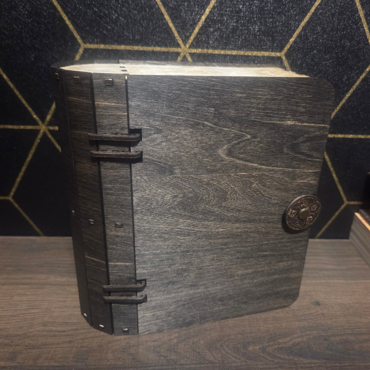 Wooden Hidden Storage Book Decoy Double Commander Deck Box