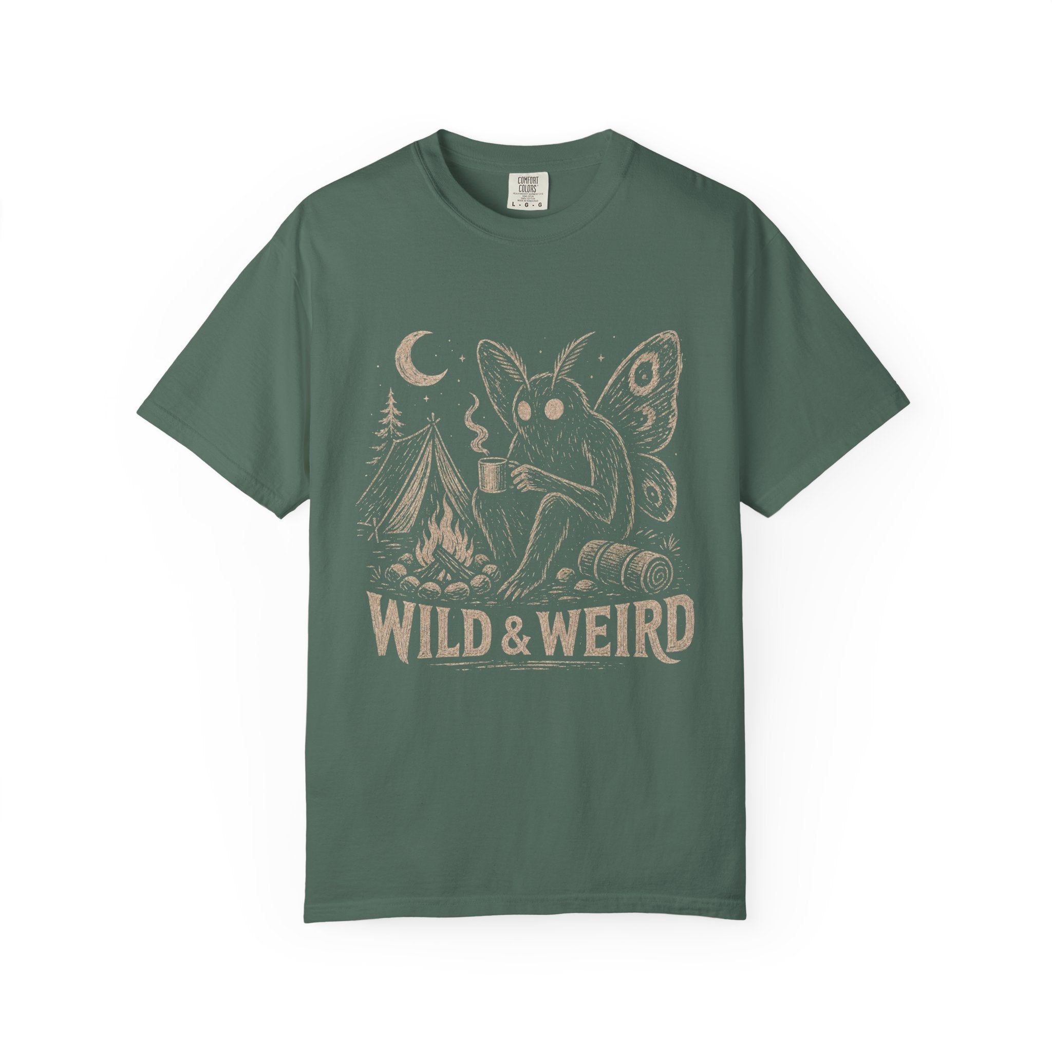 Wild & Weird Moth Tee — Campy Night Forest Graphic T-Shirt
