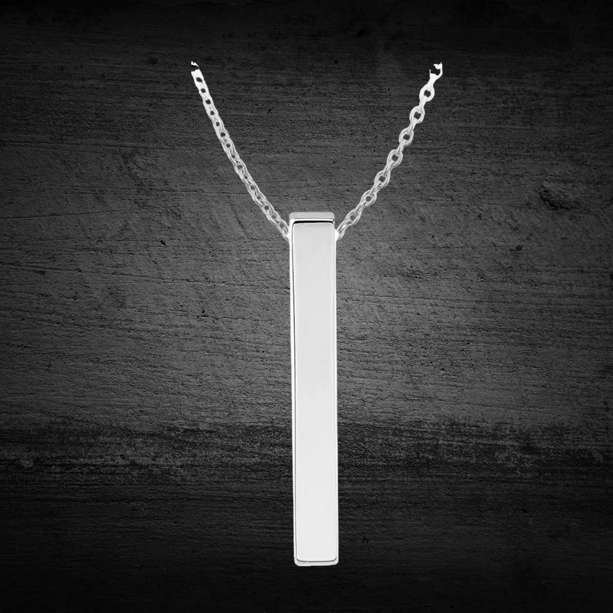Custom Engraved Vertical Name Bar Name Necklace