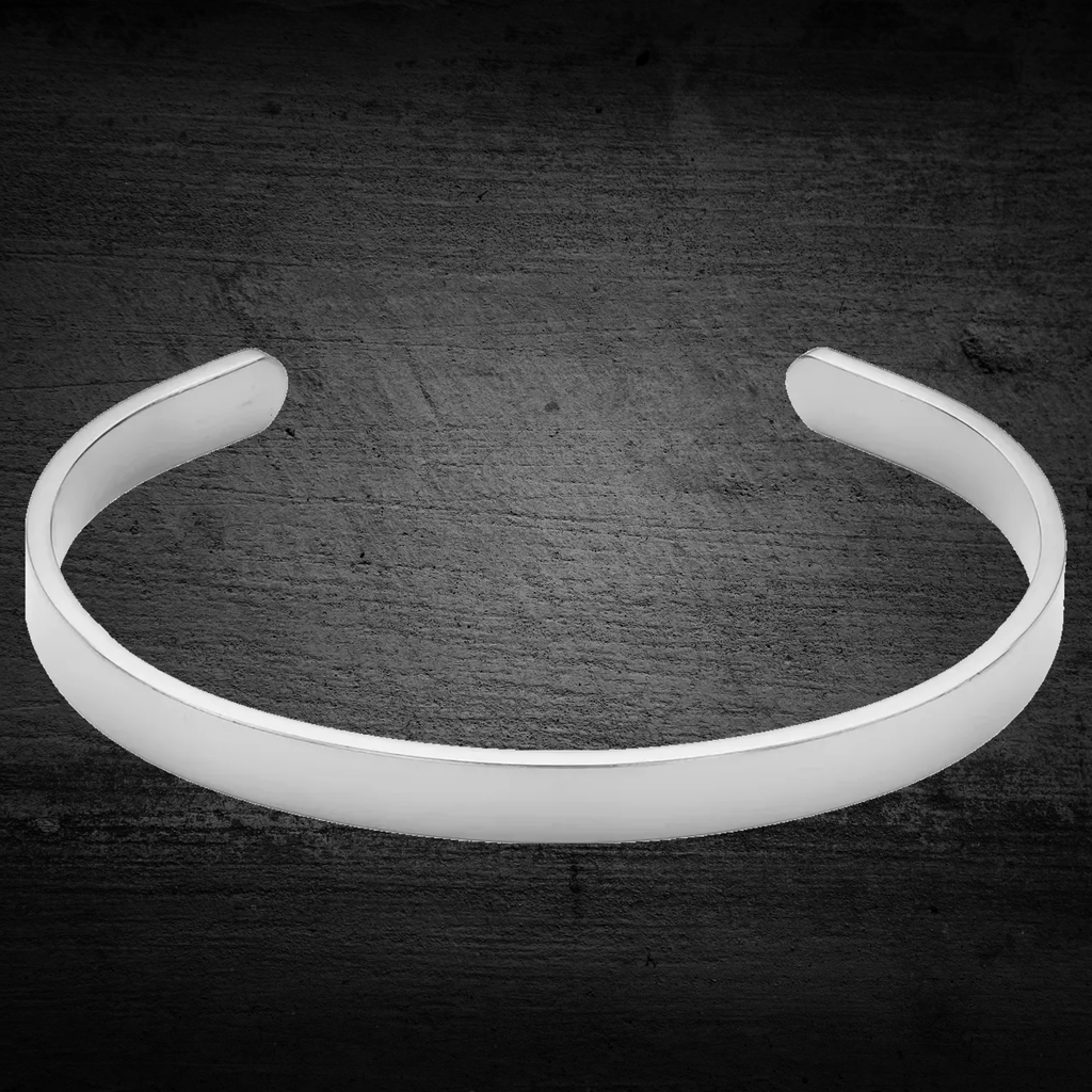 Custom Engraved Sterling Silver Cuff Bracelet