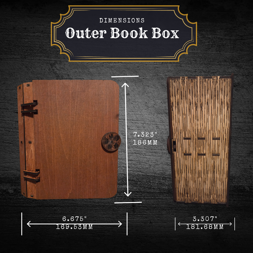 Wooden Hidden Storage Book Decoy Double Commander Deck Box