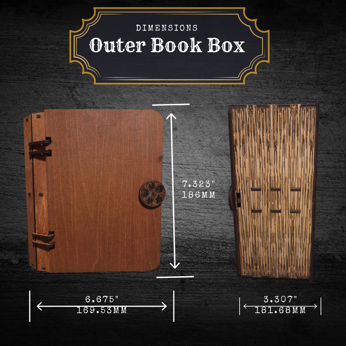 Wooden Hidden Storage Book Decoy Double Commander Deck Box