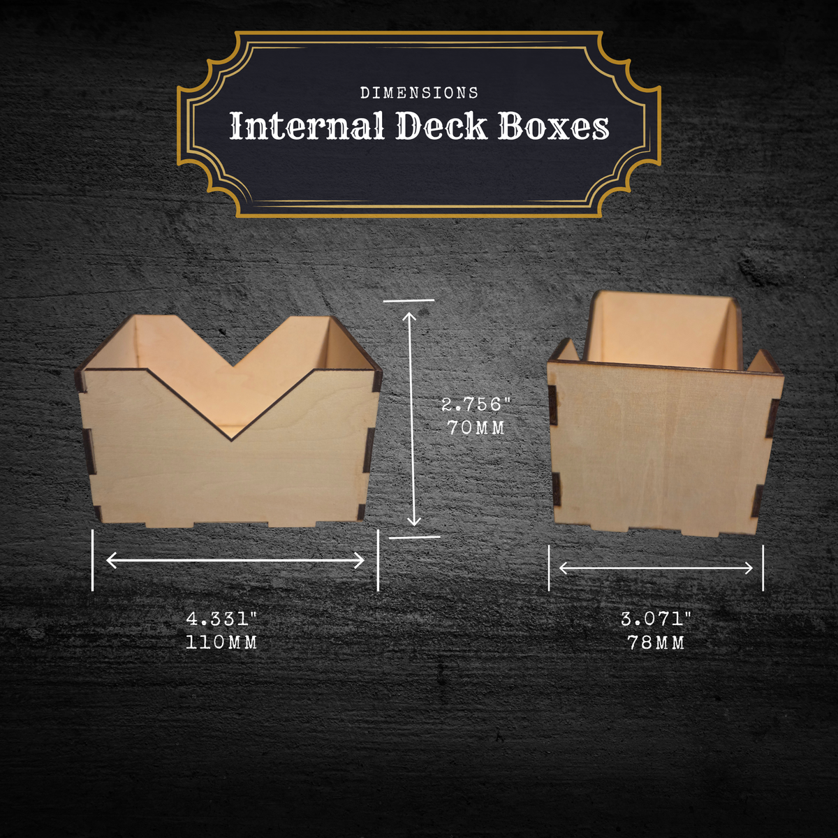 Wooden Hidden Storage Book Decoy Double Commander Deck Box