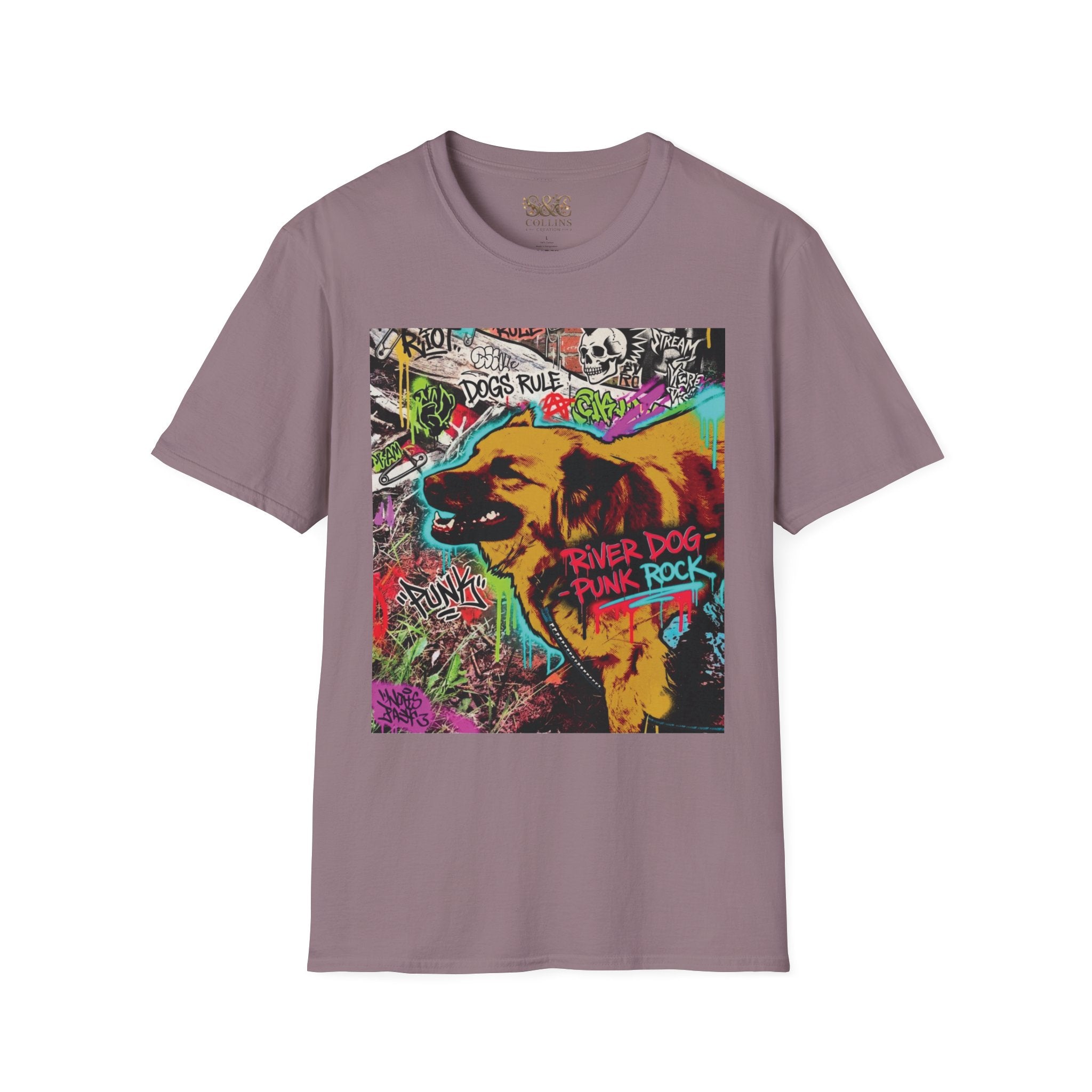 Graffiti Dog T-Shirt —Rancor "Dogs Rule" Urban Street Art Tee