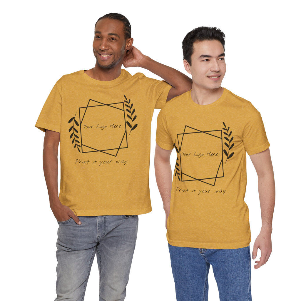 Customizable Floral Frame T‑Shirt – "Print it your way" Personalized Tee