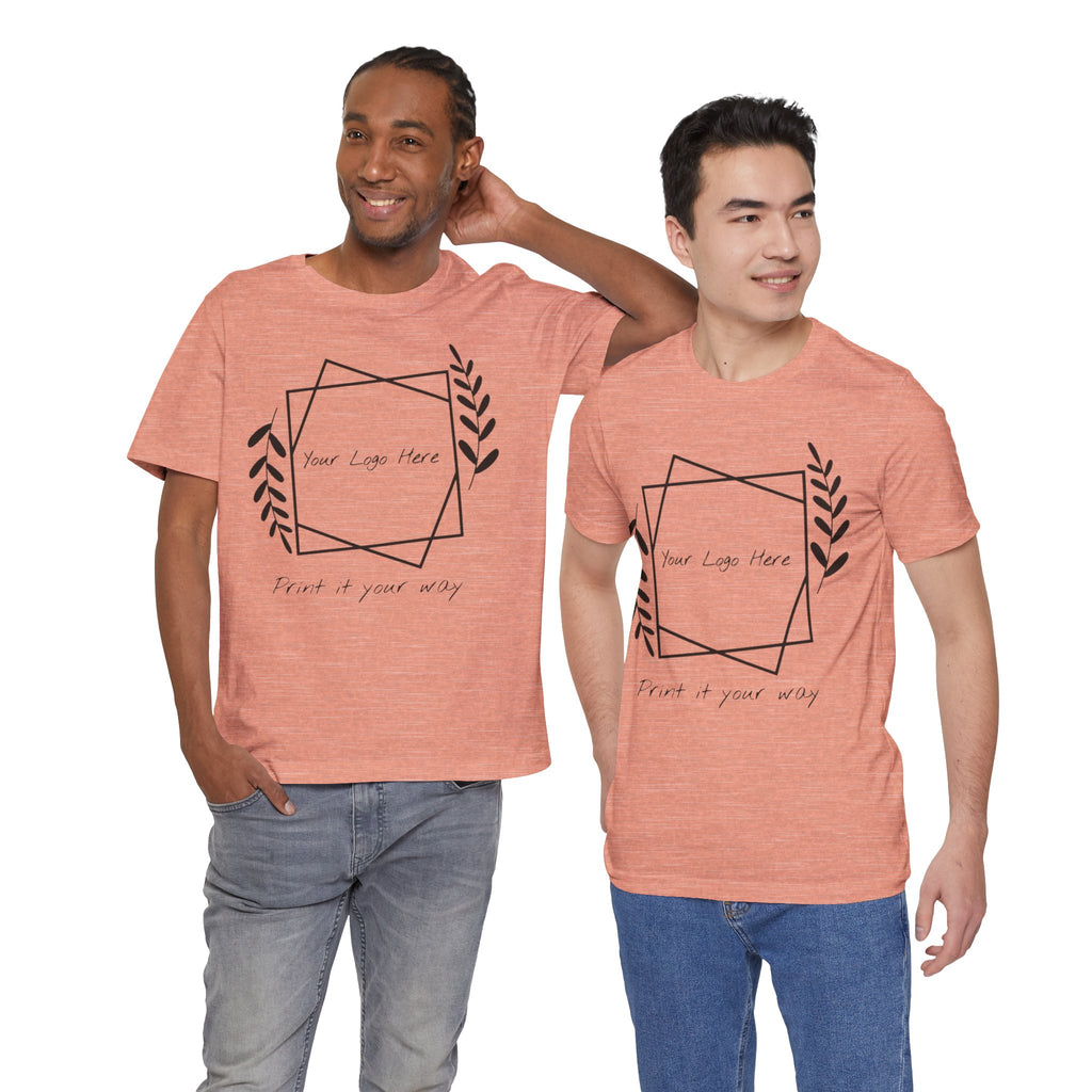 Customizable Floral Frame T‑Shirt – "Print it your way" Personalized Tee