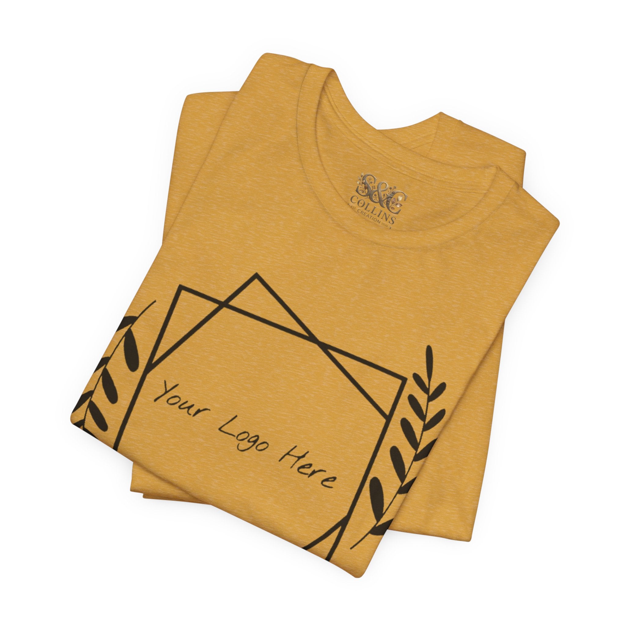 Customizable Floral Frame T‑Shirt – "Print it your way" Personalized Tee
