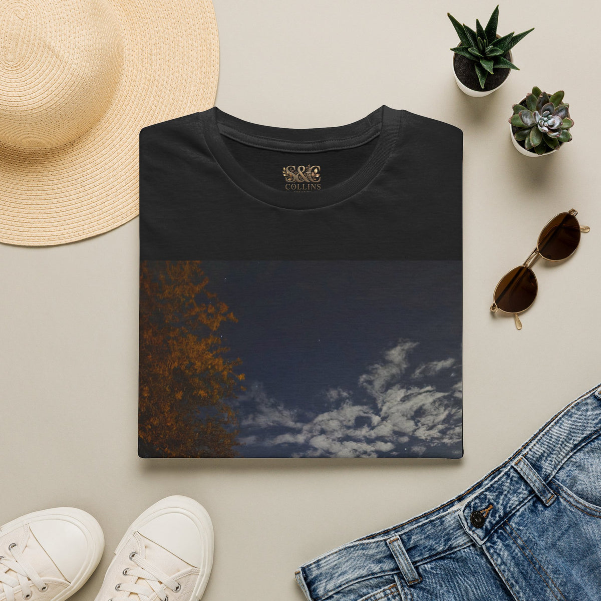 Custom Photo Shirt City Of Rocks New Mexico Sunset Camping Tee