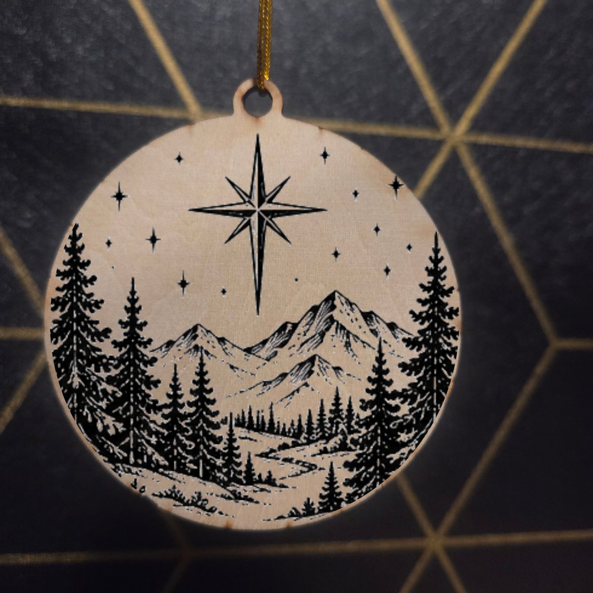 Christmas Nativity — Wood Cut 3" Christmas Ornament