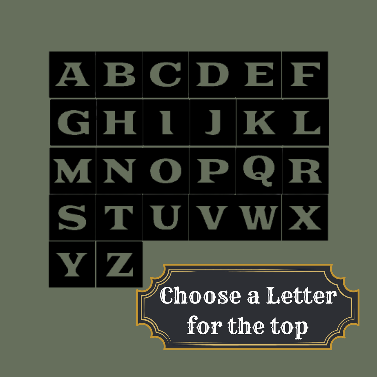 Custom Alphabet Block with Birth Stats