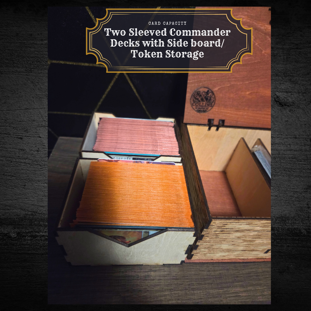Wooden Hidden Storage Book Decoy Double Commander Deck Box