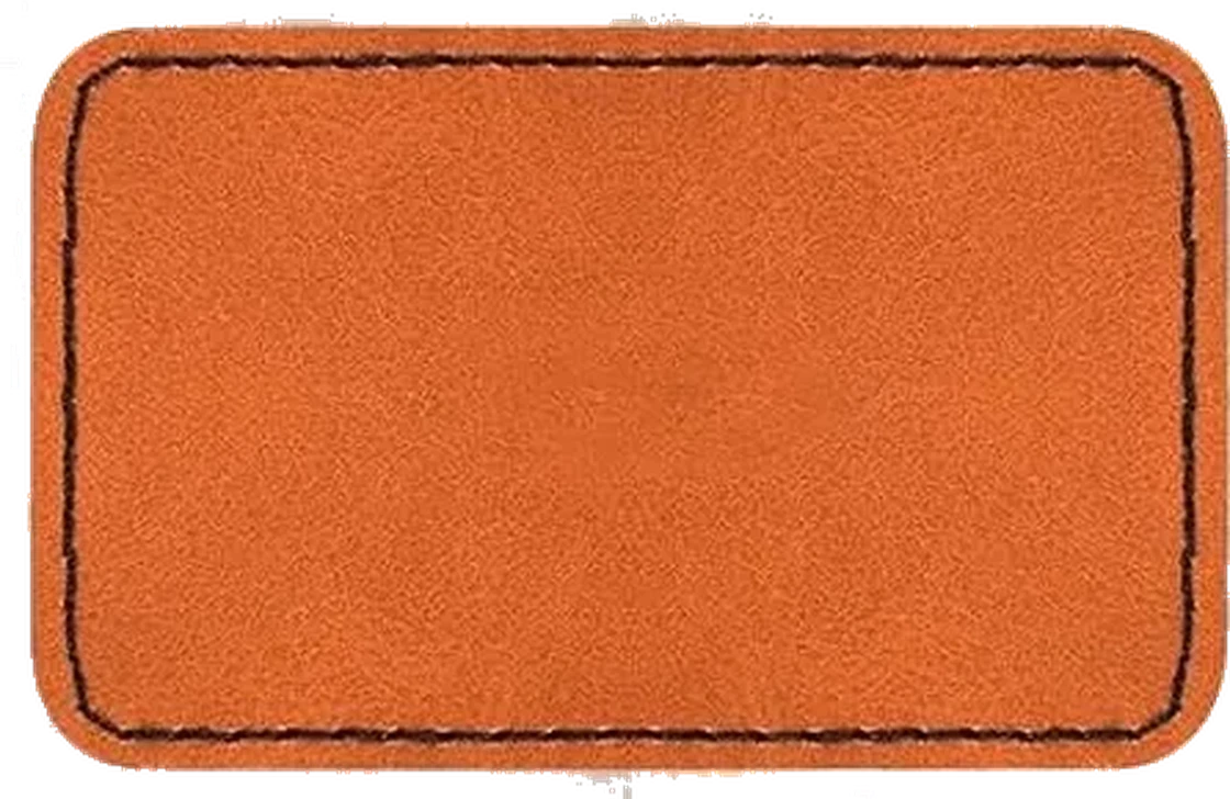 Customizable iron-on adhesive faux leather patches