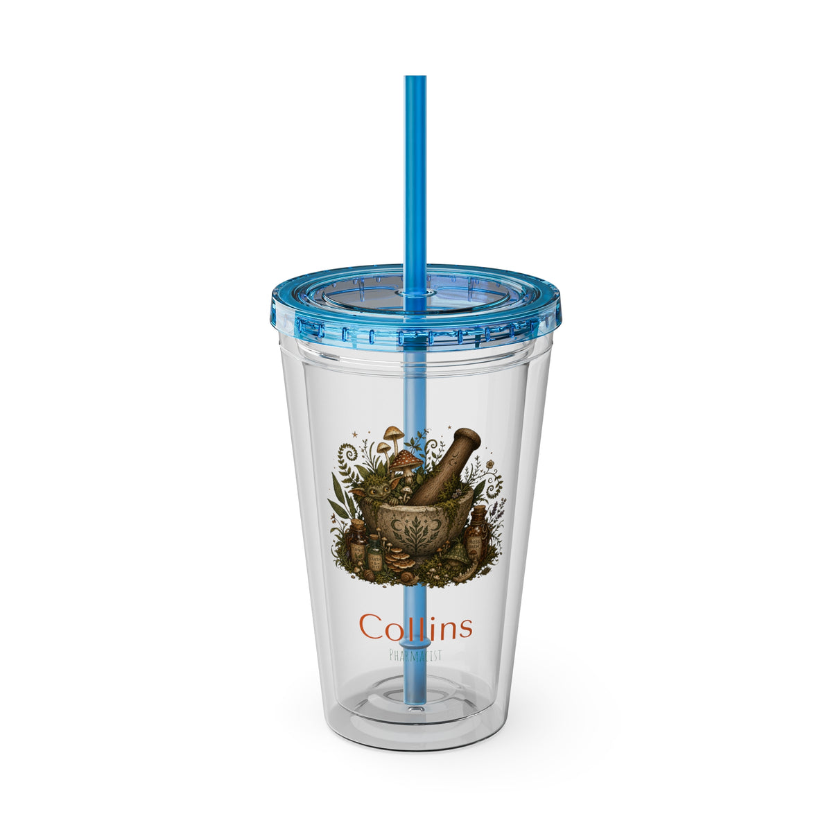 Personalized Pharmacy Tumbler With Name And Title 16 Oz Acrylic Cup With Lid