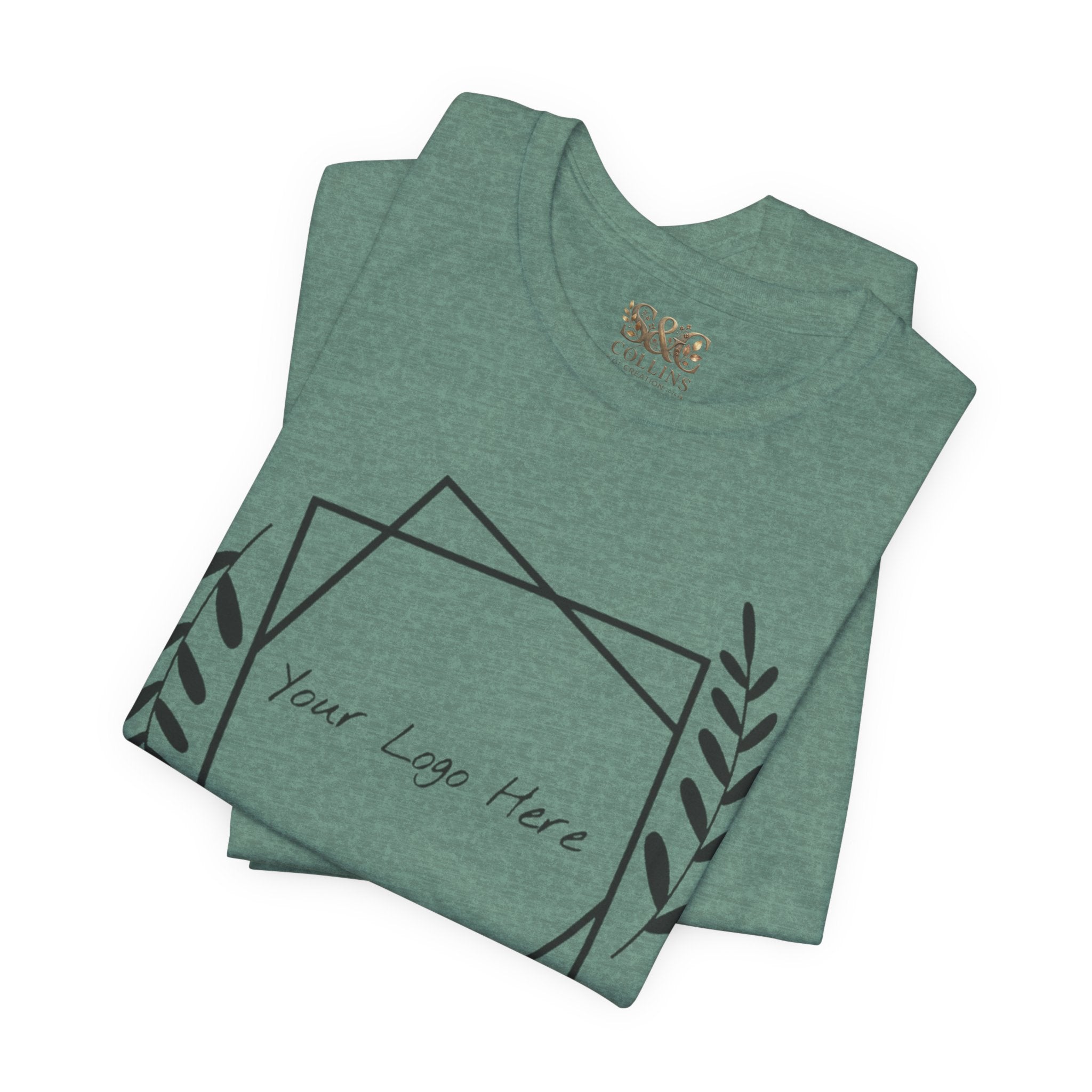 Customizable Floral Frame T‑Shirt – "Print it your way" Personalized Tee
