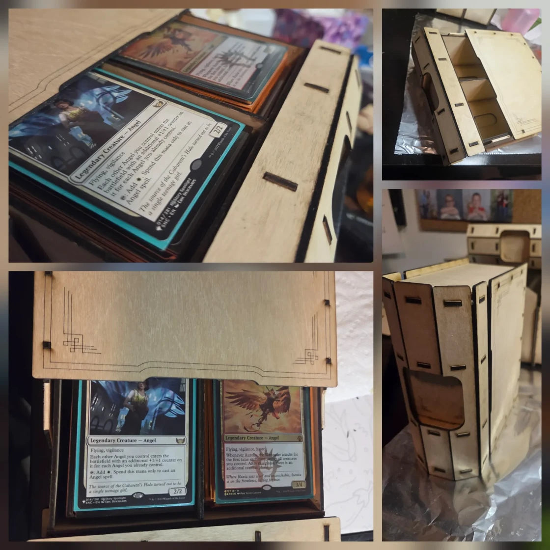 Book style double deck box
