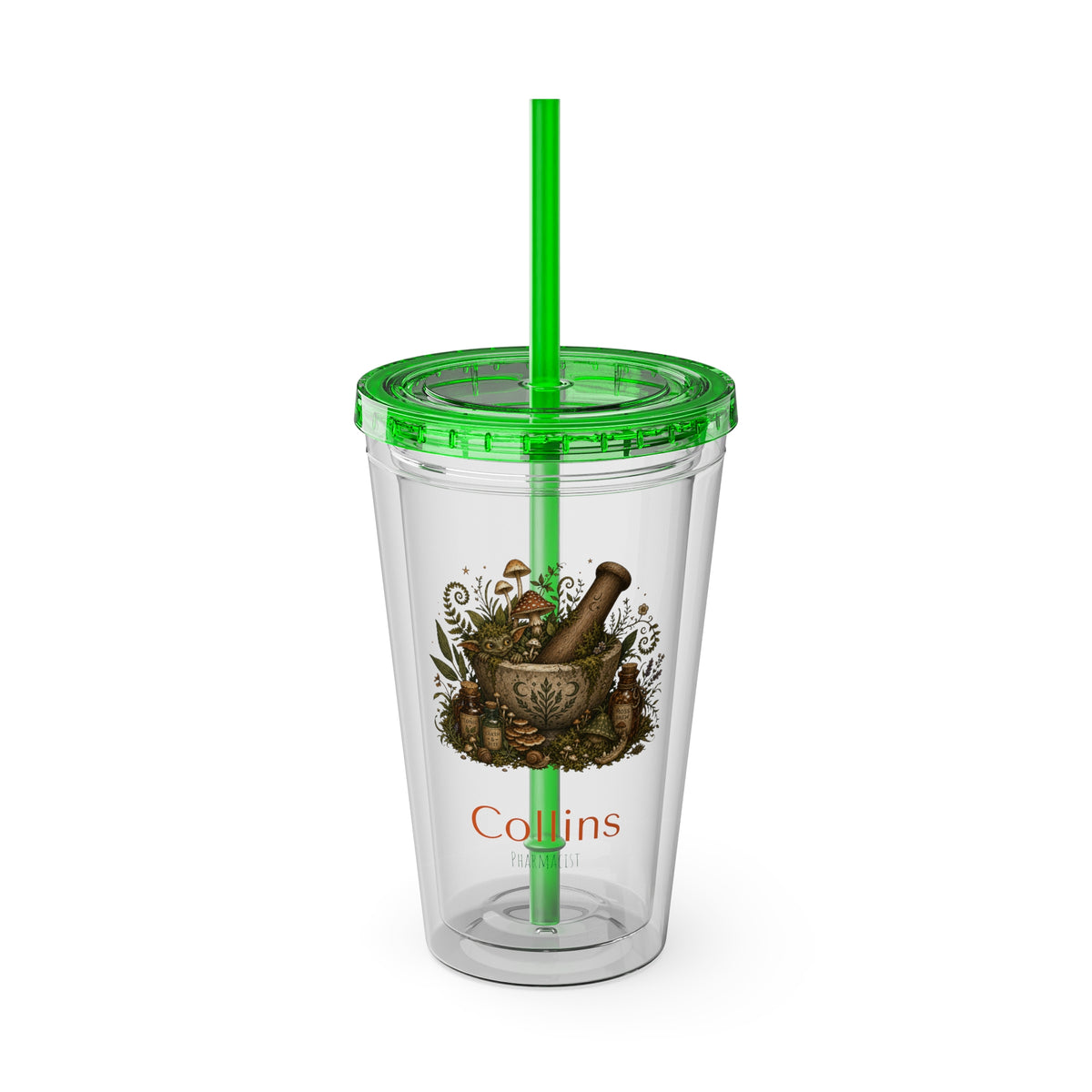 Personalized Pharmacy Tumbler With Name And Title 16 Oz Acrylic Cup With Lid