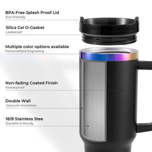 40oz Iridescent Ring Adventure Travel Tumbler