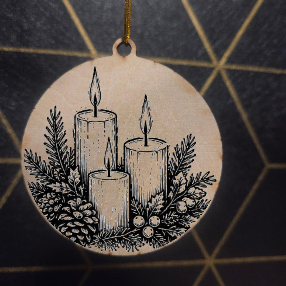 Christmas Nativity — Wood Cut 3" Christmas Ornament