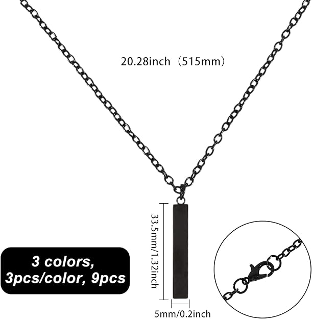 Vertical Bar Name Necklace
