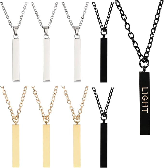Vertical Bar Name Necklace