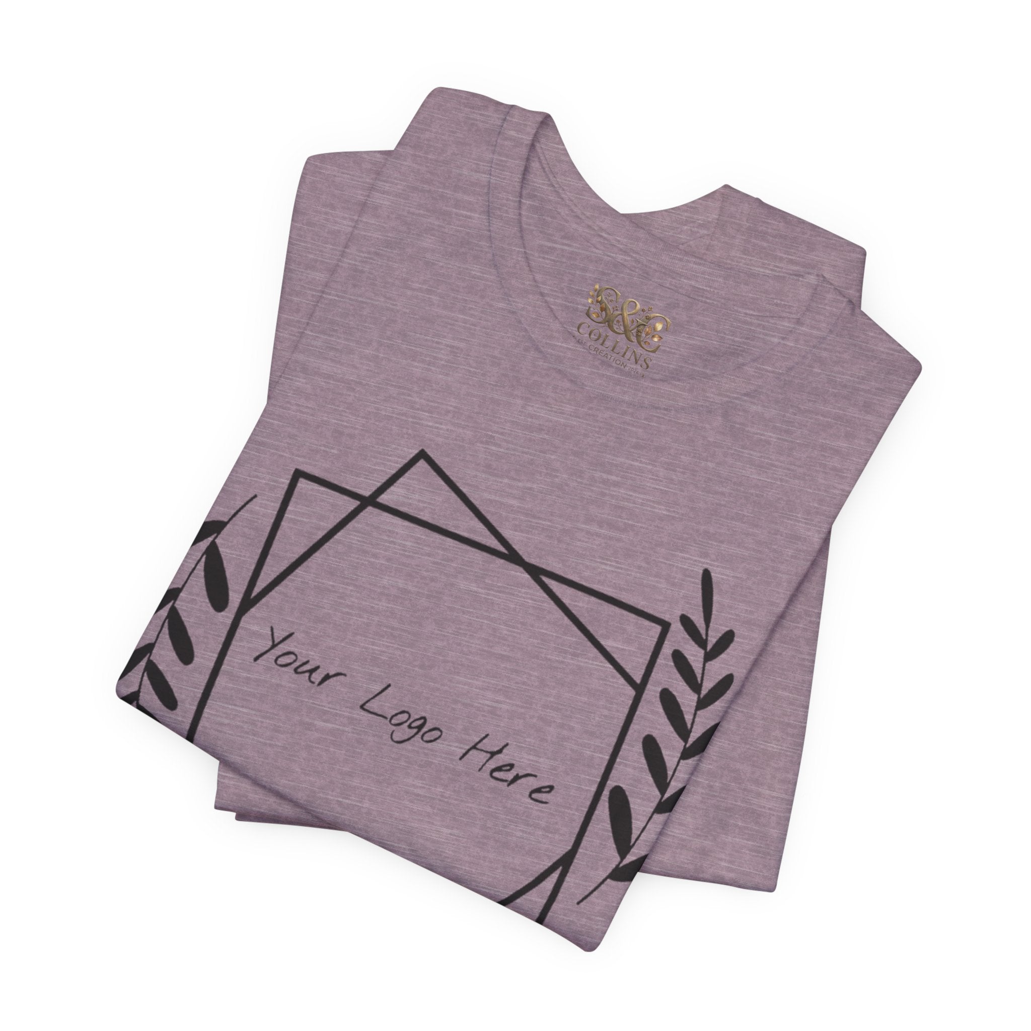 Customizable Floral Frame T‑Shirt – "Print it your way" Personalized Tee