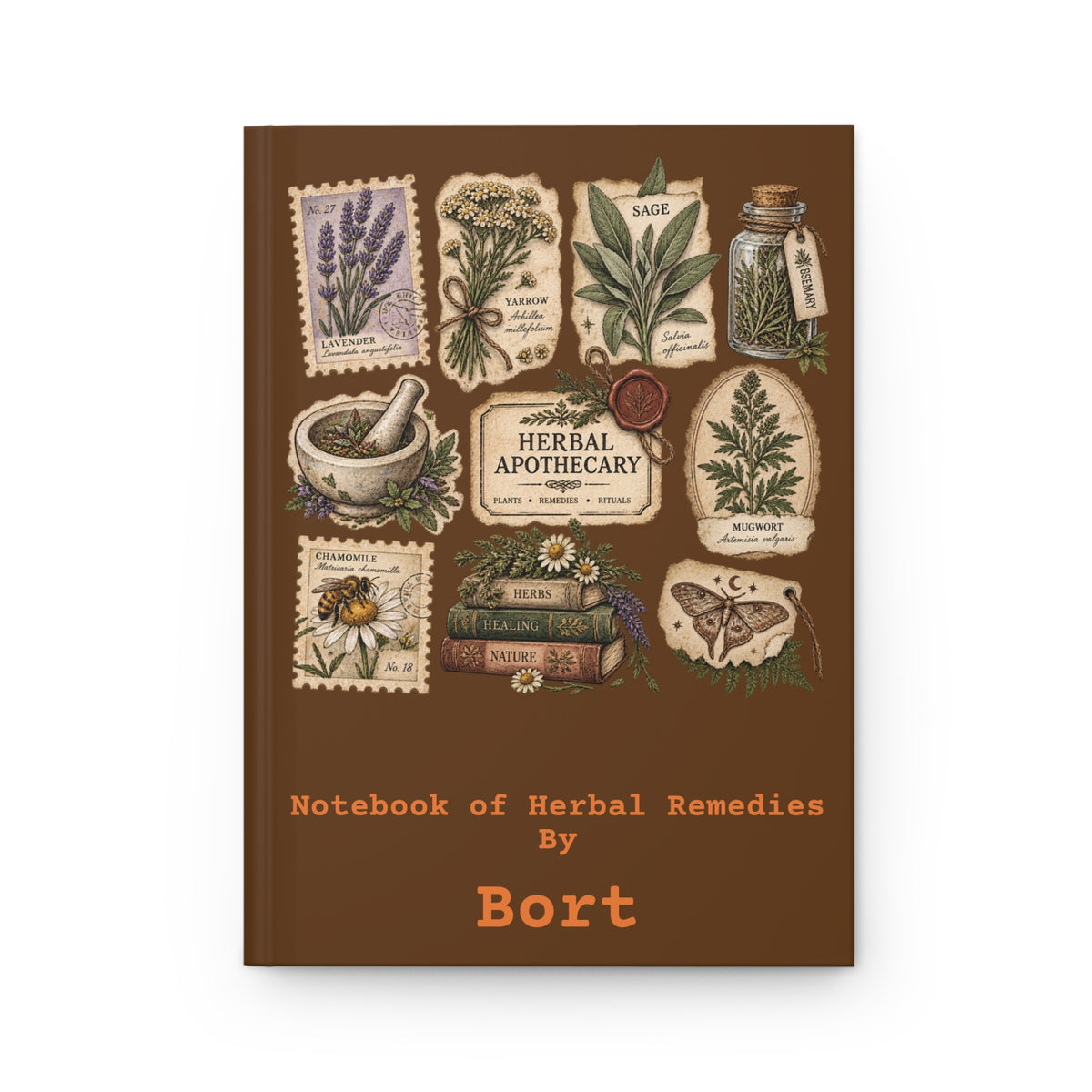 Herbal Apothecary Hardcover Journal — Notebook of Herbal Remedies
