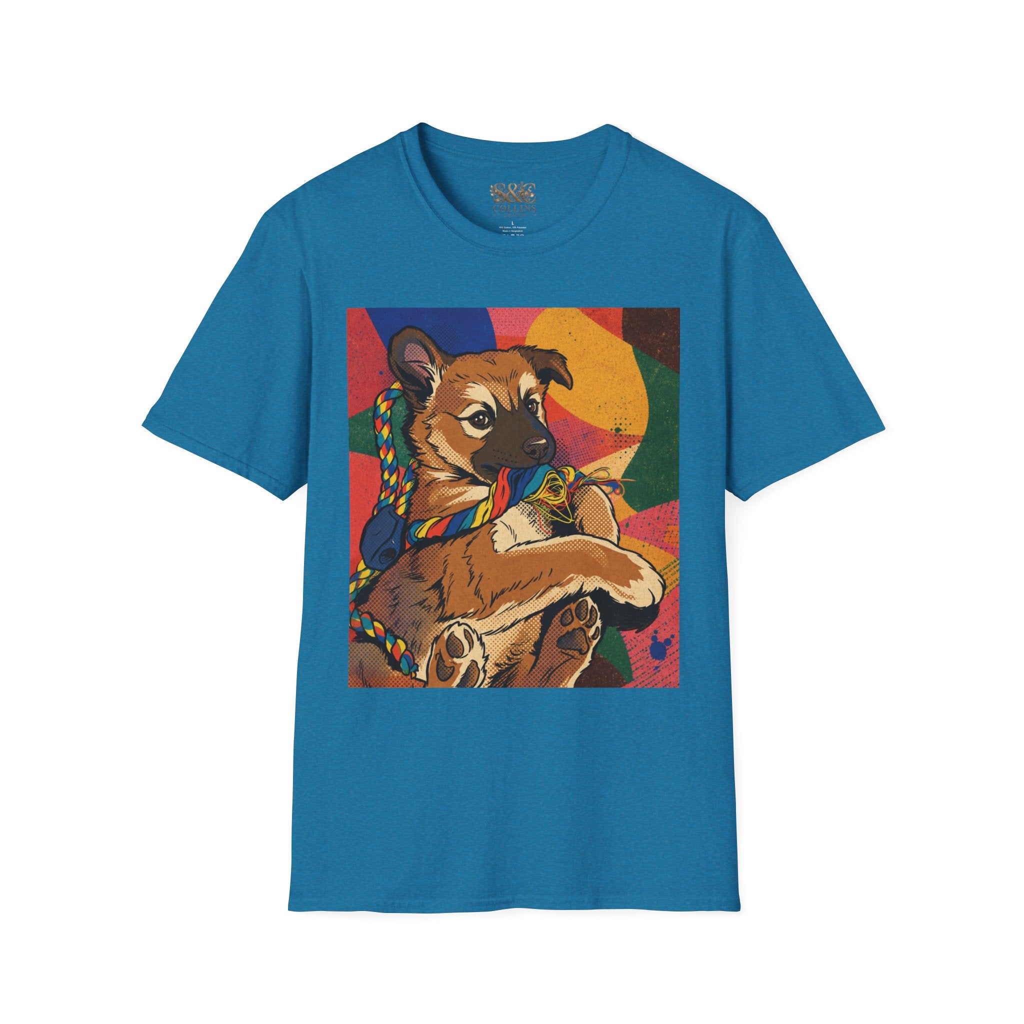 Puppy Portrait T‑Shirt – Colorful Rancor Puppy Art Graphic Tee