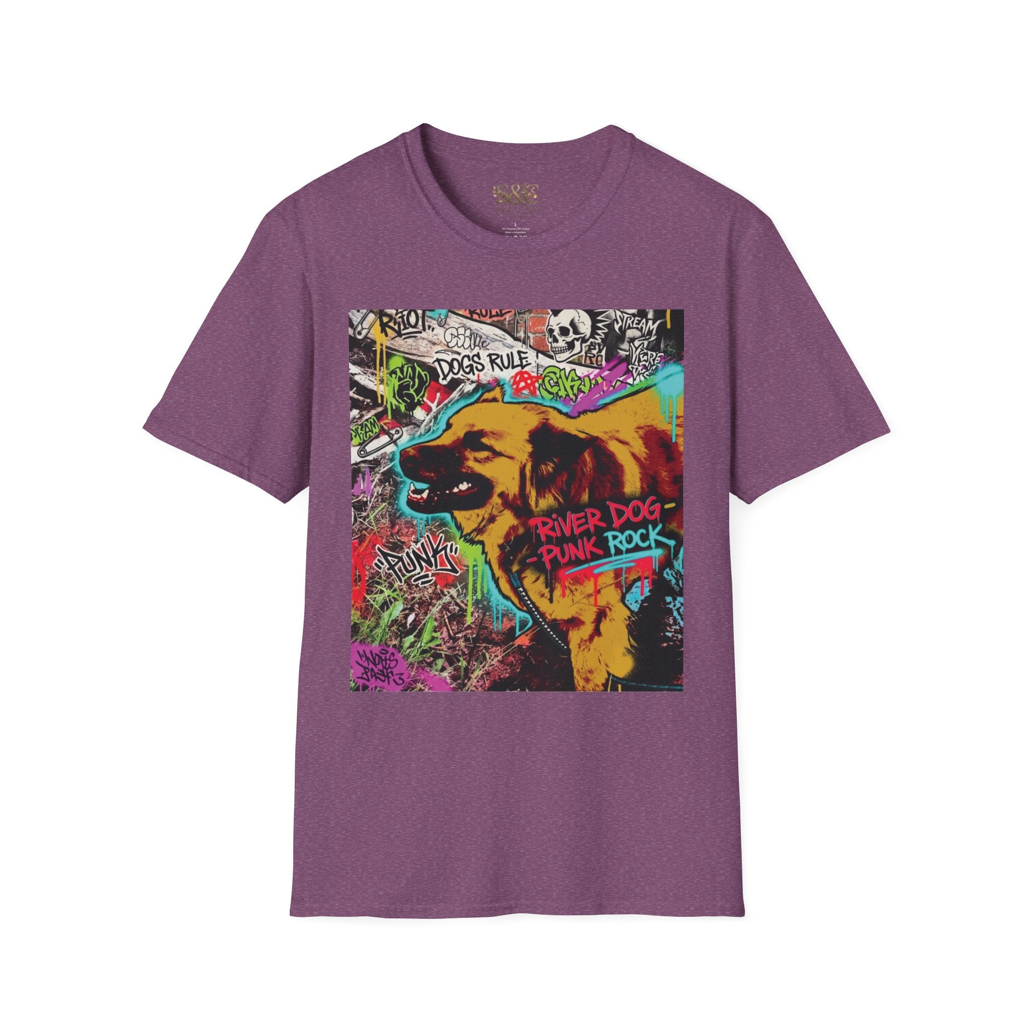 Graffiti Dog T-Shirt —Rancor "Dogs Rule" Urban Street Art Tee