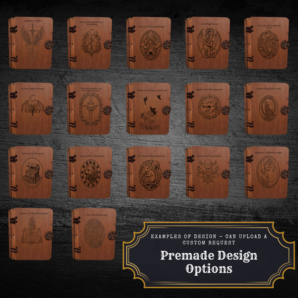 Wooden Hidden Storage Book Decoy Double Commander Deck Box
