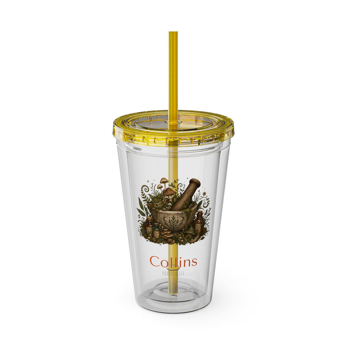 Personalized Pharmacy Tumbler With Name And Title 16 Oz Acrylic Cup With Lid