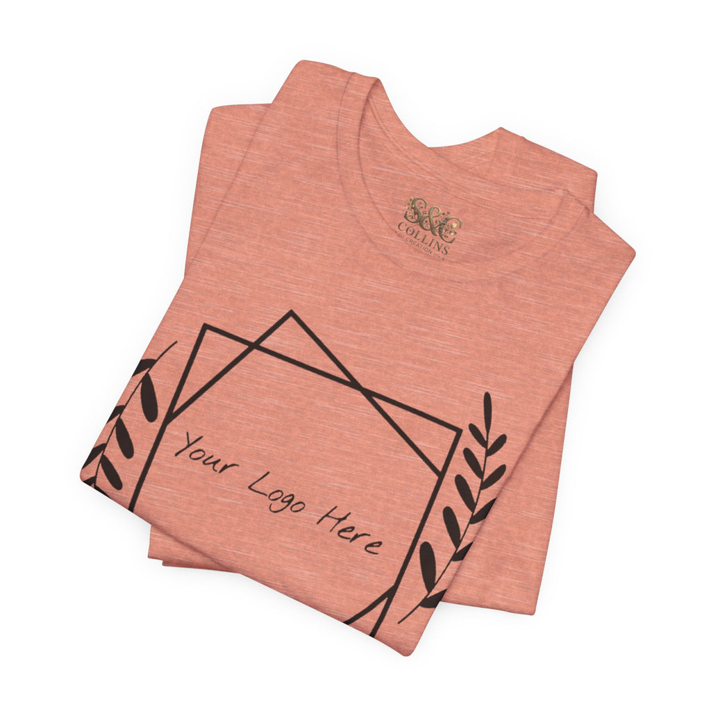 Customizable Floral Frame T‑Shirt – "Print it your way" Personalized Tee