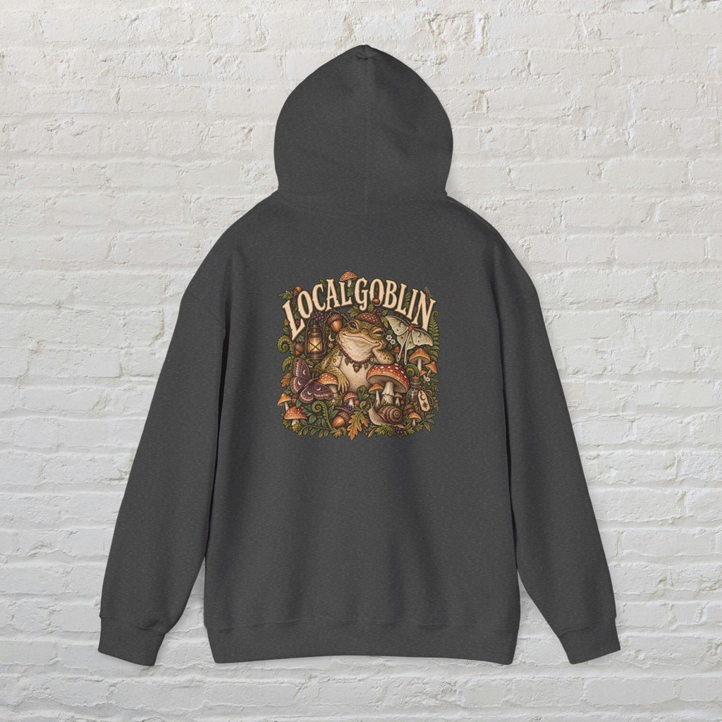 Hoodie — 'Local Goblin' Vintage Fantasy Graphic Hoodie