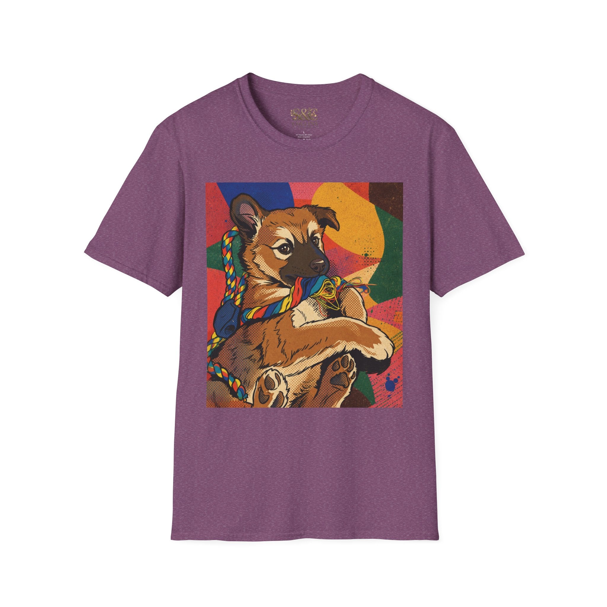 Puppy Portrait T‑Shirt – Colorful Rancor Puppy Art Graphic Tee