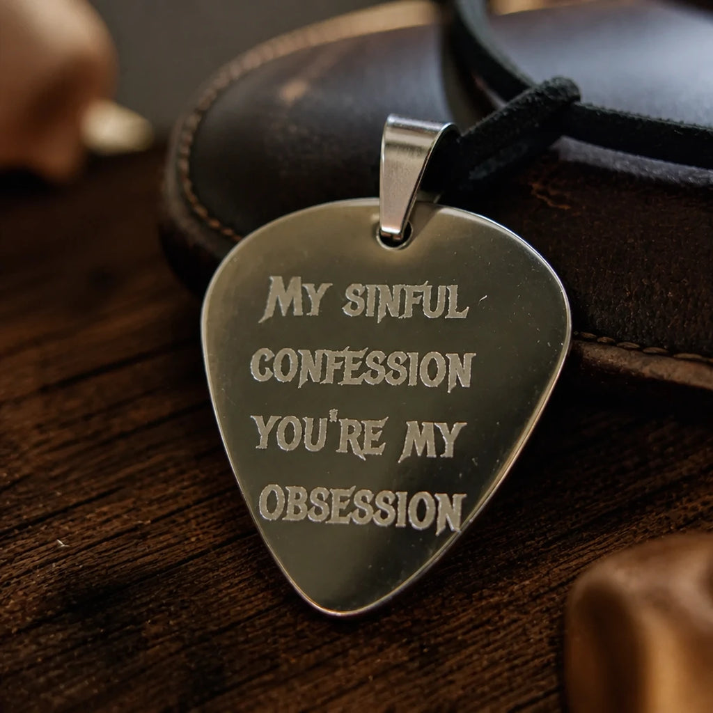 Customizable guitar pick pendant