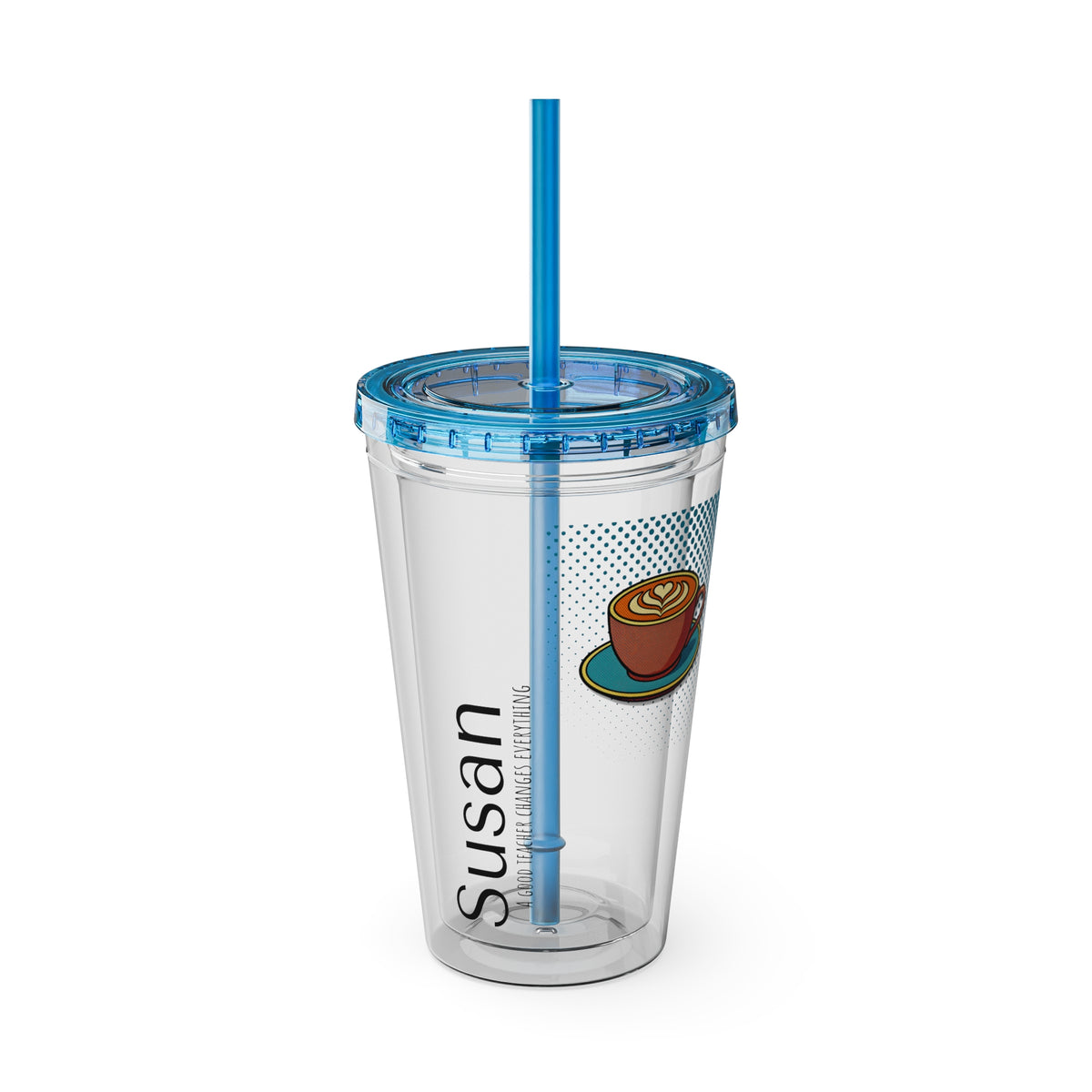 Personalized Clear Acrylic Tumbler With Custom Name Title And Logo