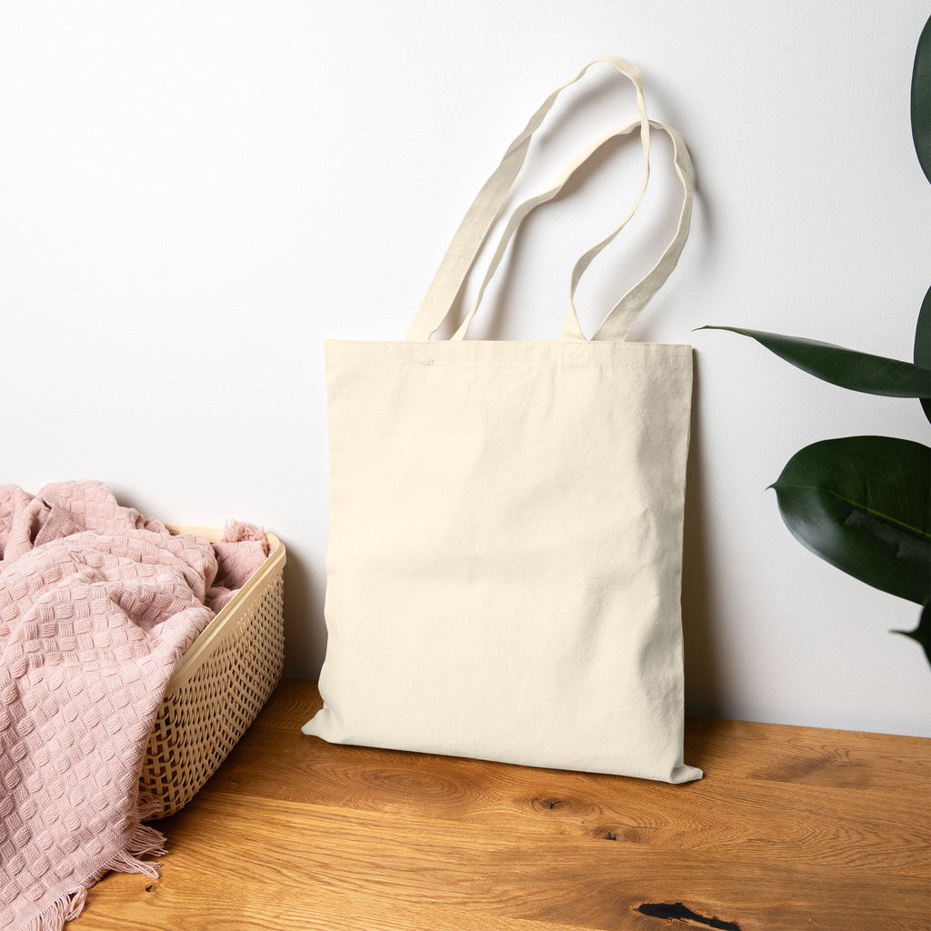 Woodland Animals Canvas Tote — Vintage Forest Raven, Rabit, Mouse & Frog Cotton Bag