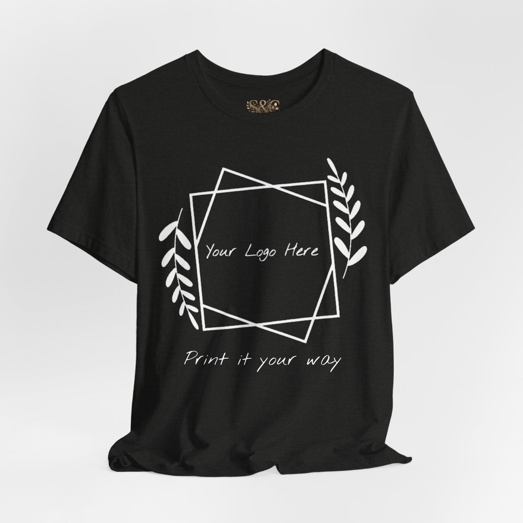 Customizable Floral Frame T‑Shirt – "Print it your way" Personalized Tee