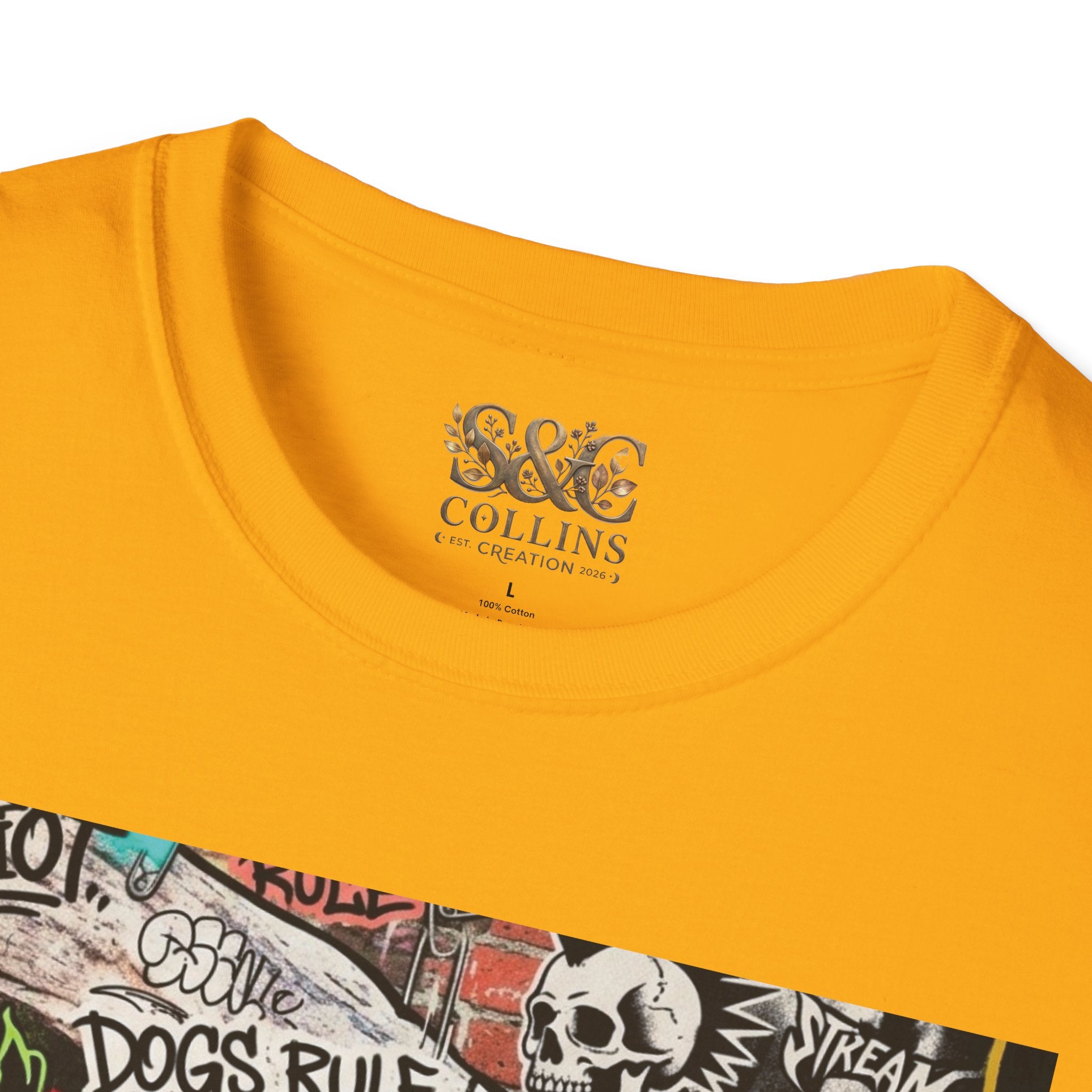 Graffiti Dog T-Shirt —Rancor "Dogs Rule" Urban Street Art Tee