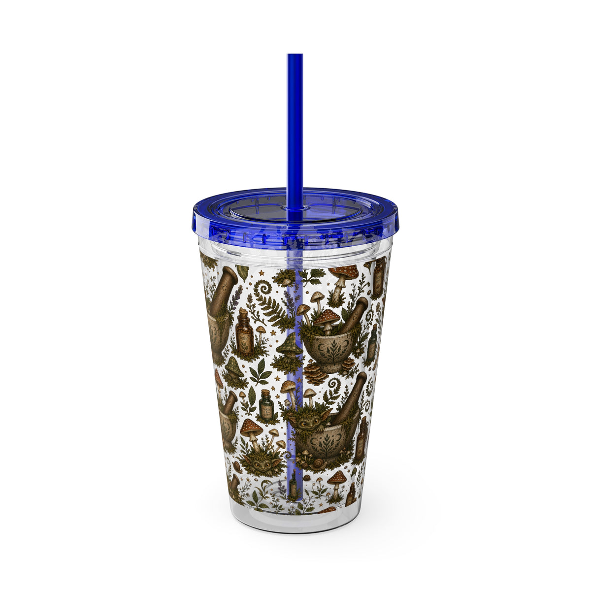 Gremlin Apothecary Mushroom Tumbler With Straw For Herbal Tea Garden Design