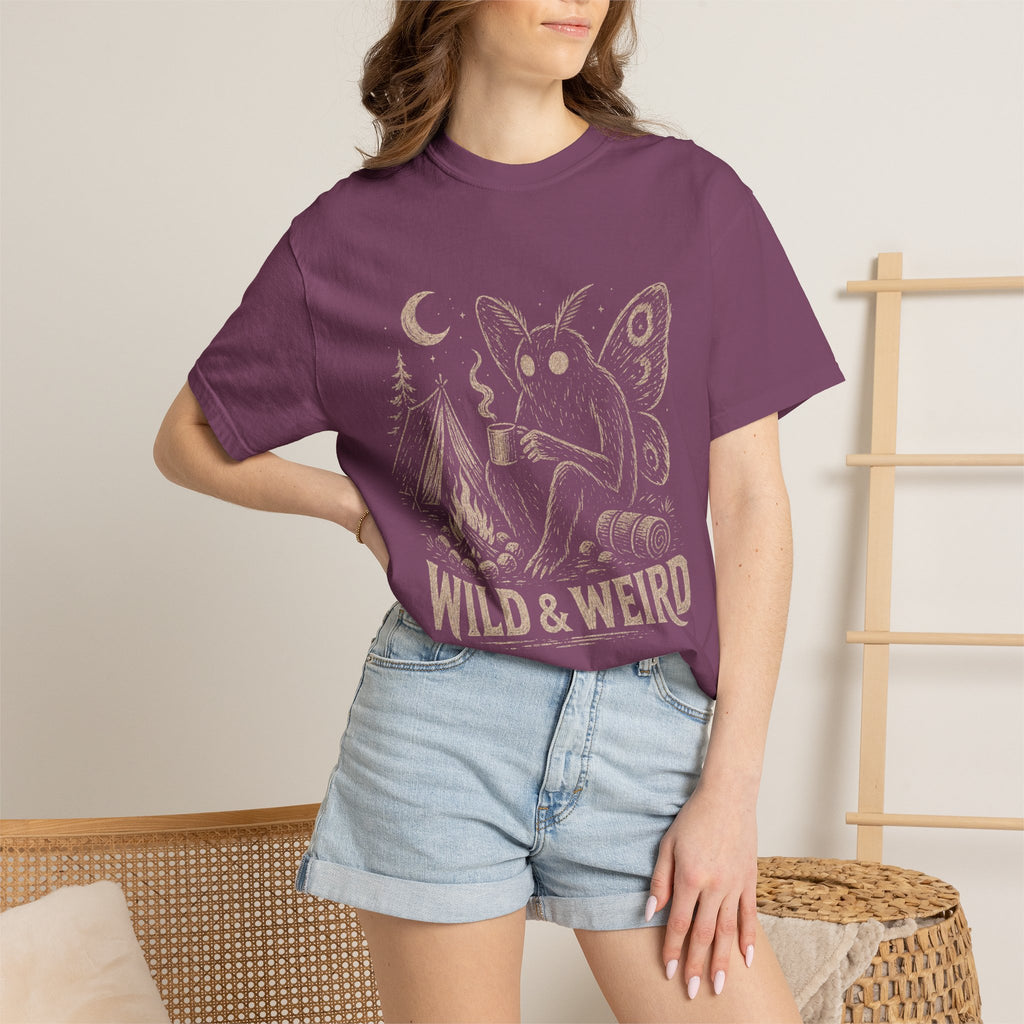 Wild & Weird Moth Tee — Campy Night Forest Graphic T-Shirt