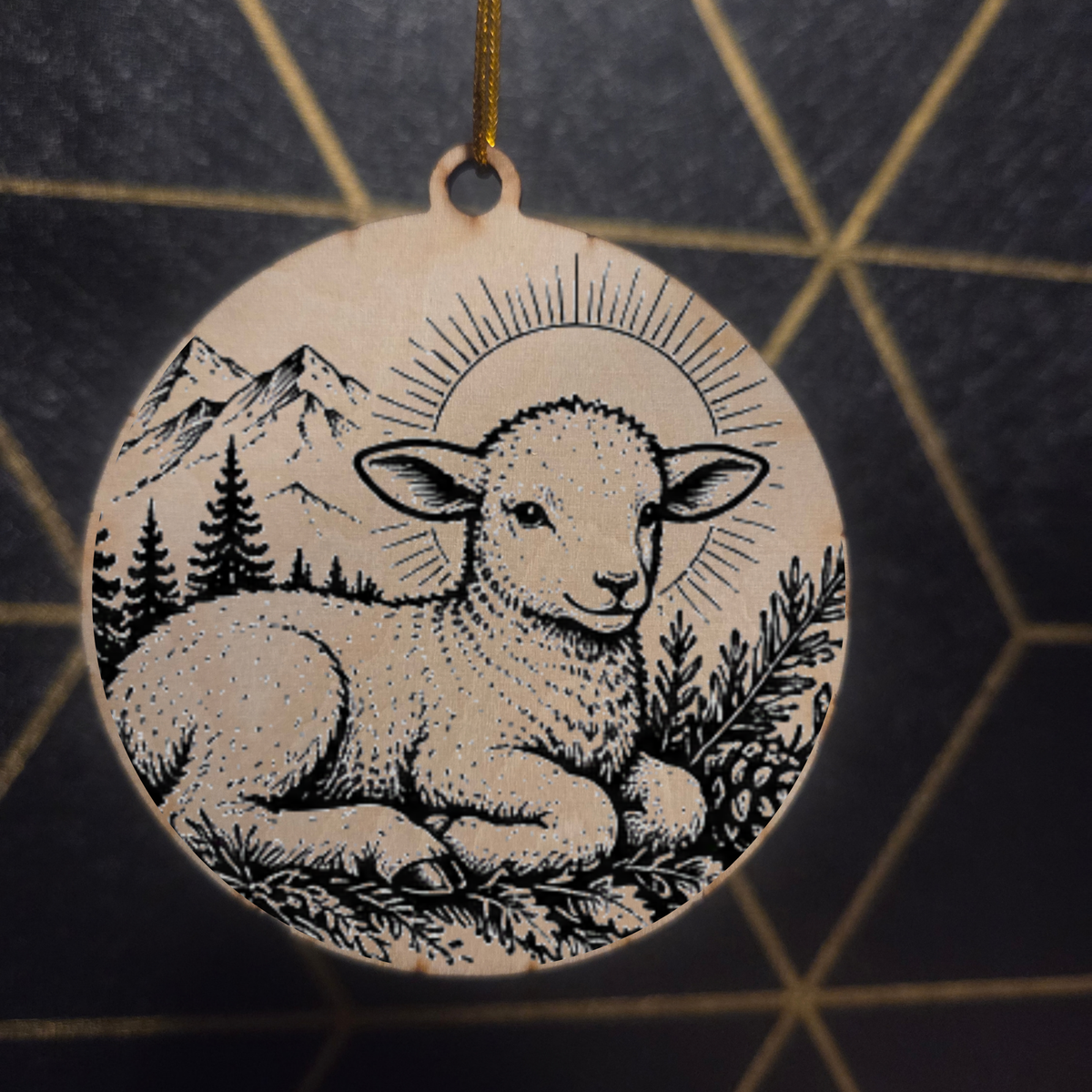 Christmas Nativity — Wood Cut 3" Christmas Ornament
