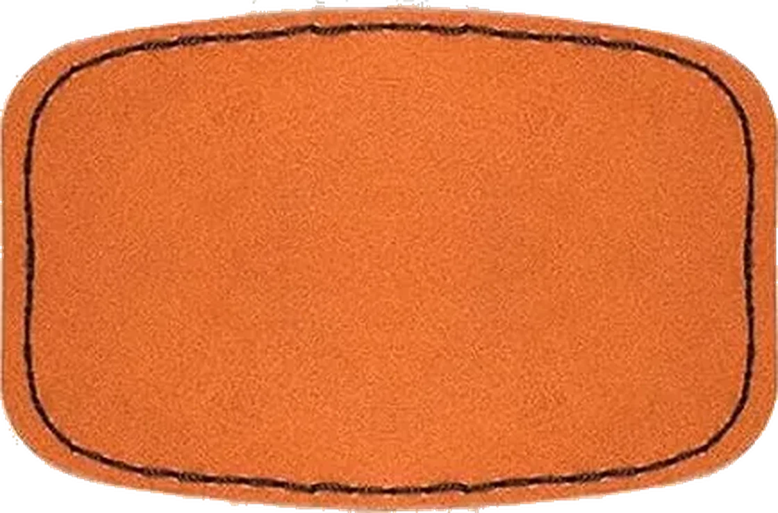 Customizable iron-on adhesive faux leather patches