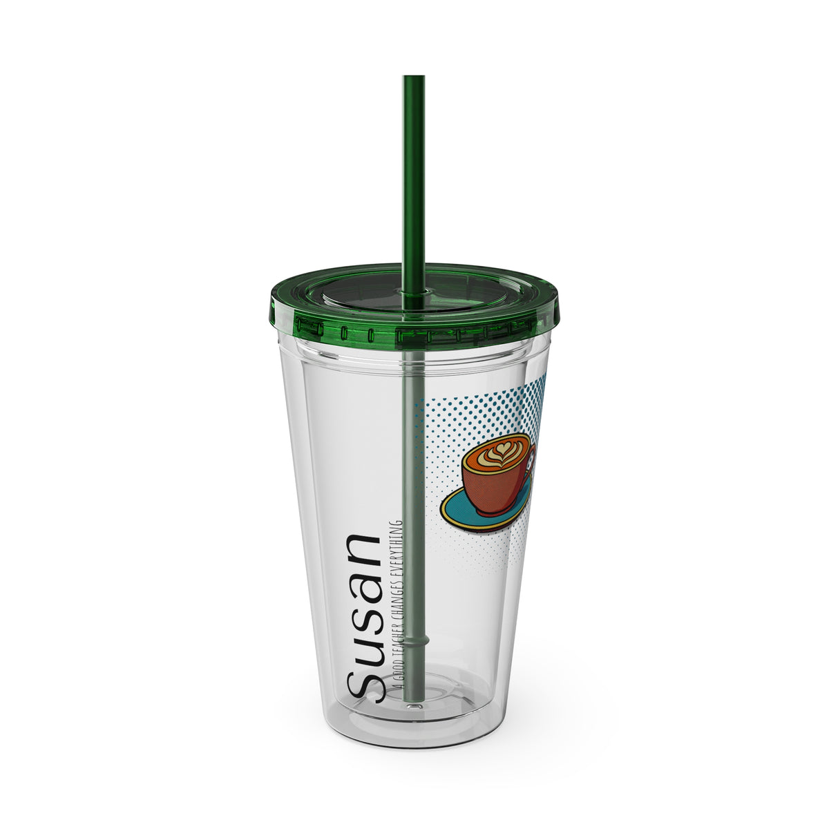 Personalized Clear Acrylic Tumbler With Custom Name Title And Logo