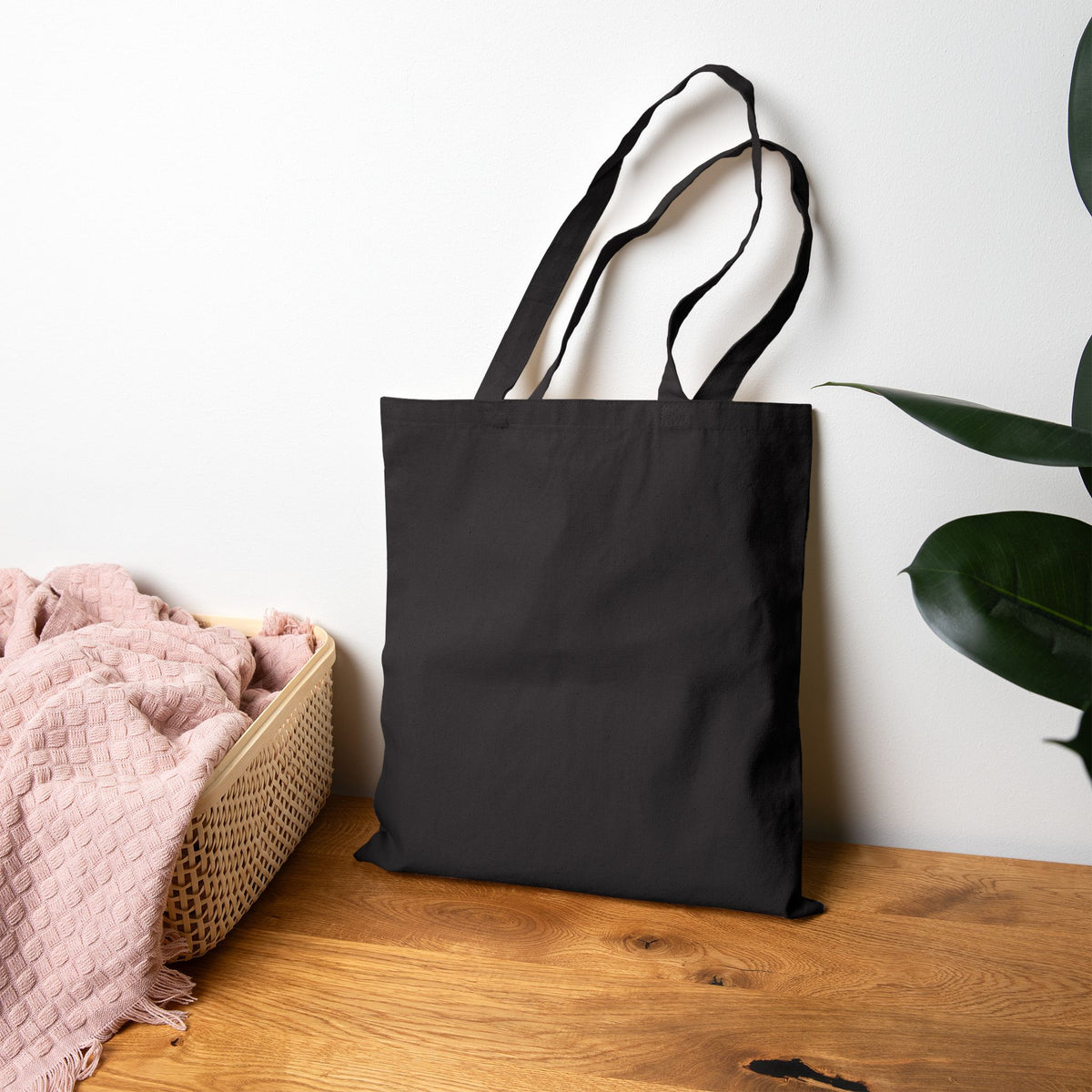 Canvas Tote Bag — Cozy Autumn Candle & Wheat Floral Design (Still)