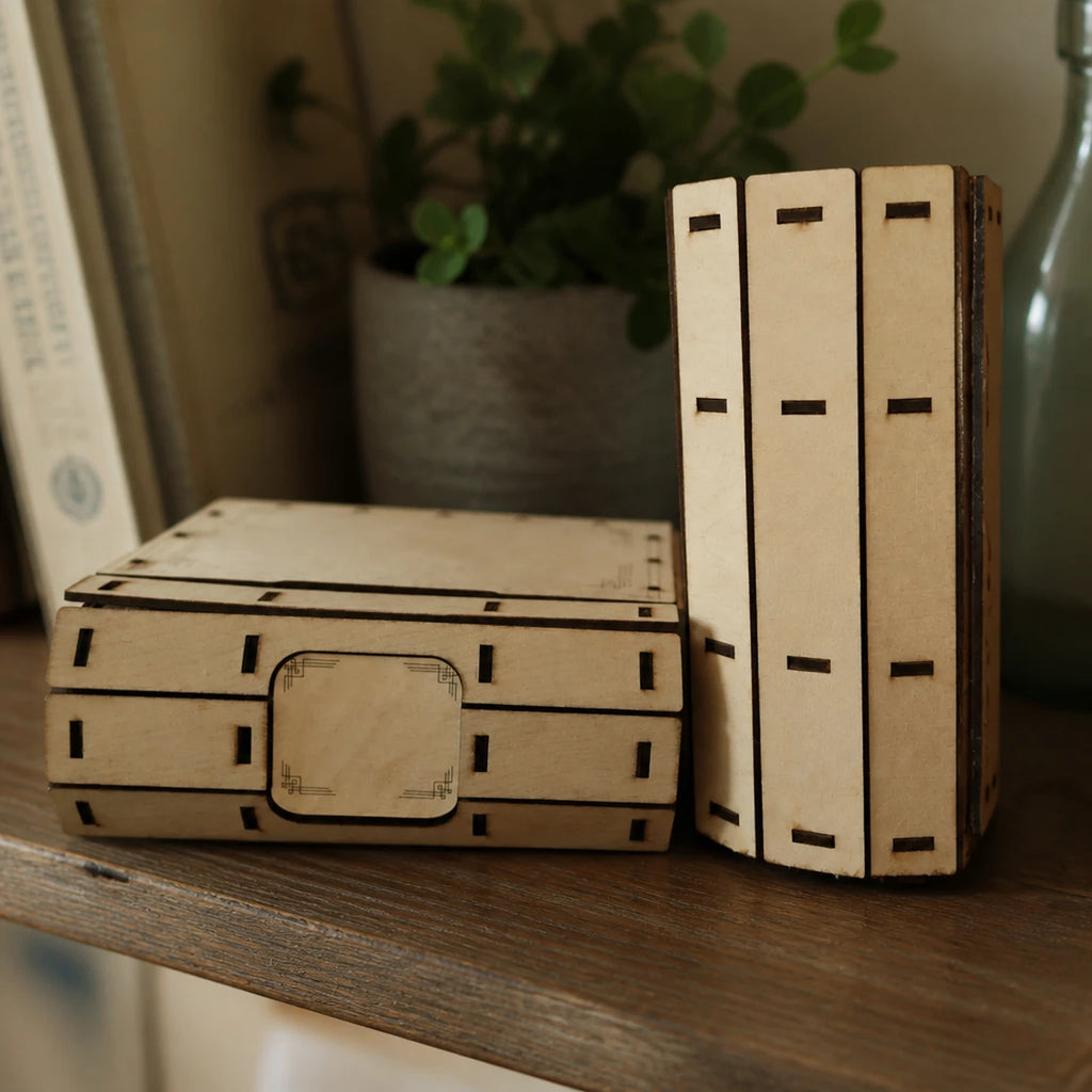 Book style double deck box