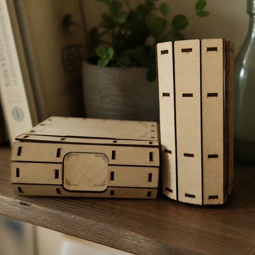 Book style double deck box