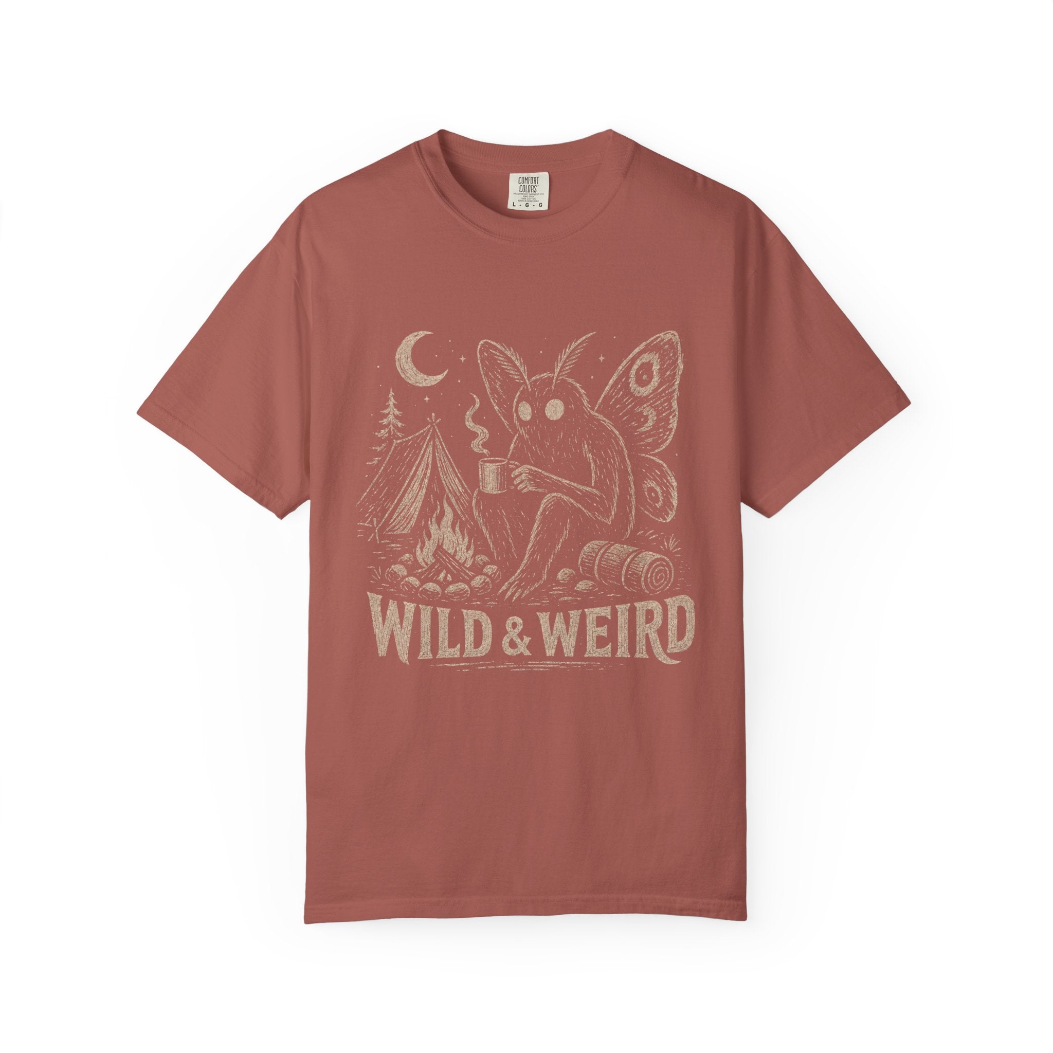 Wild & Weird Moth Tee — Campy Night Forest Graphic T-Shirt