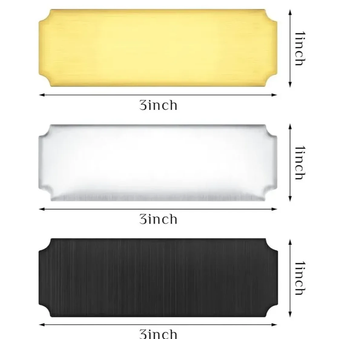 Engravable stainless steel adhesive name plate